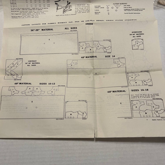 American Designer Joseph Halpert Vintage 1950's Pattern #1183 Dress Size 12 HTF - Picture 3 of 5